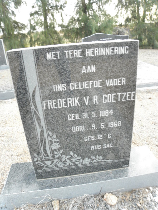 COETZEE Frederik V.R. 1884-1968