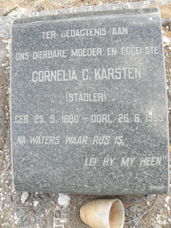 CARSTEN Cornelia C. nee STADLER 1880-1959