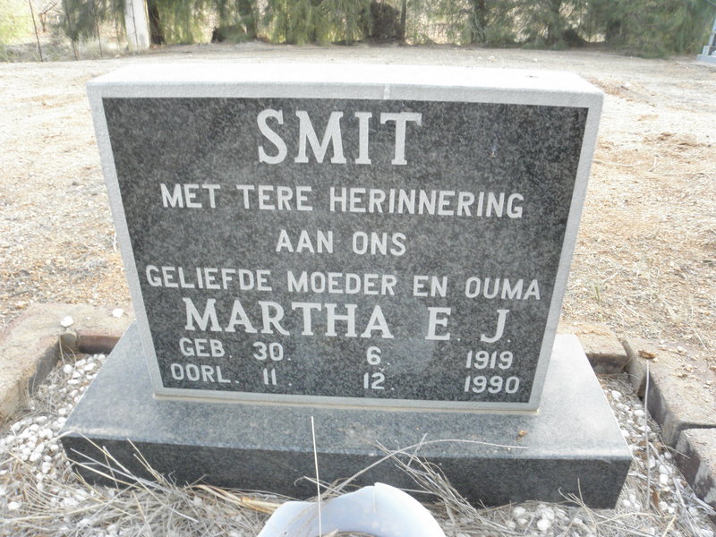 SMIT Martha E.J. 1919-1990
