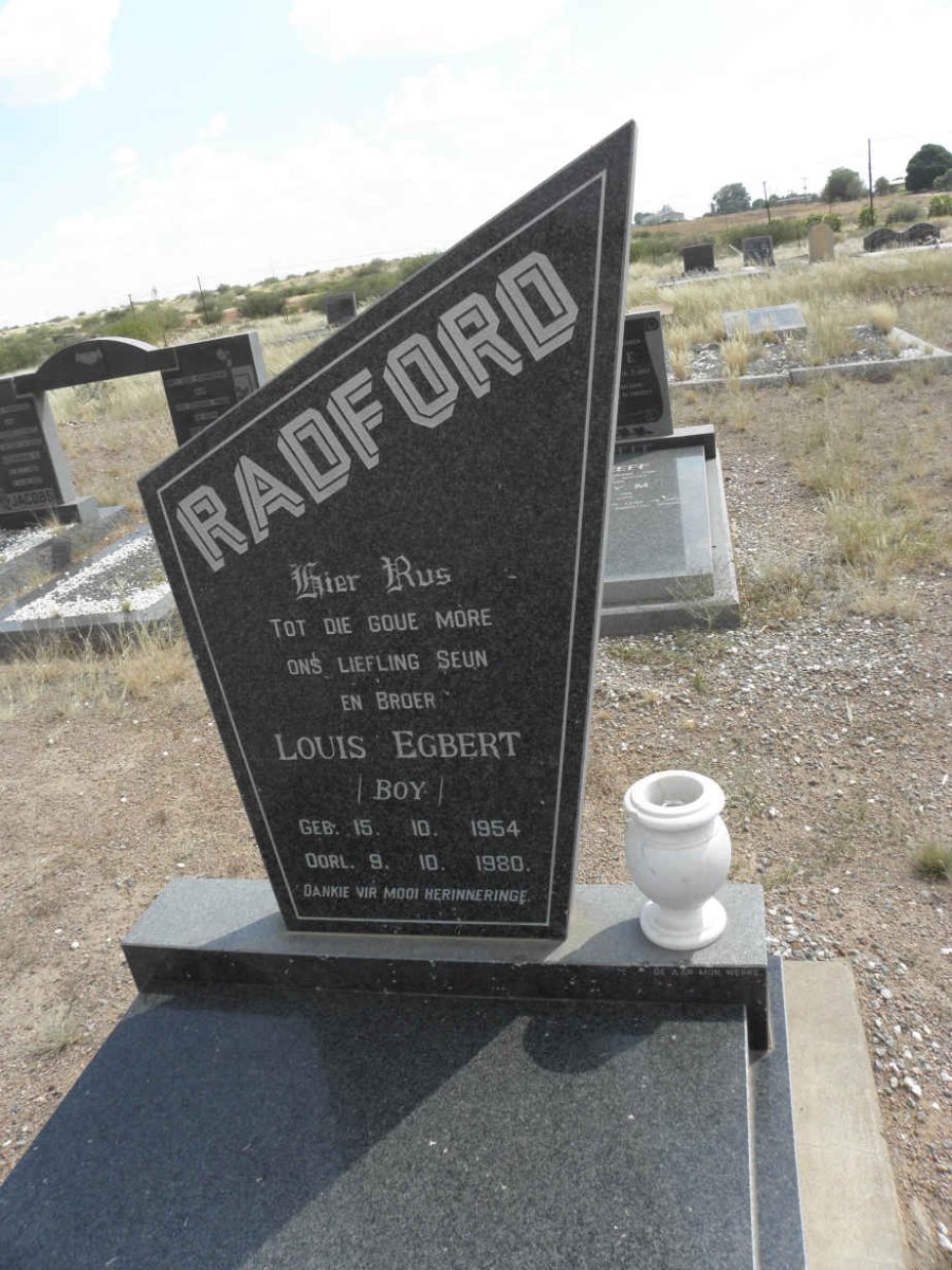 RADFORD Louis Egbert 1954-1980