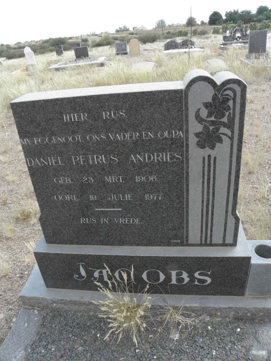 JACOBS Daniel Petrus Andries 1906-1977