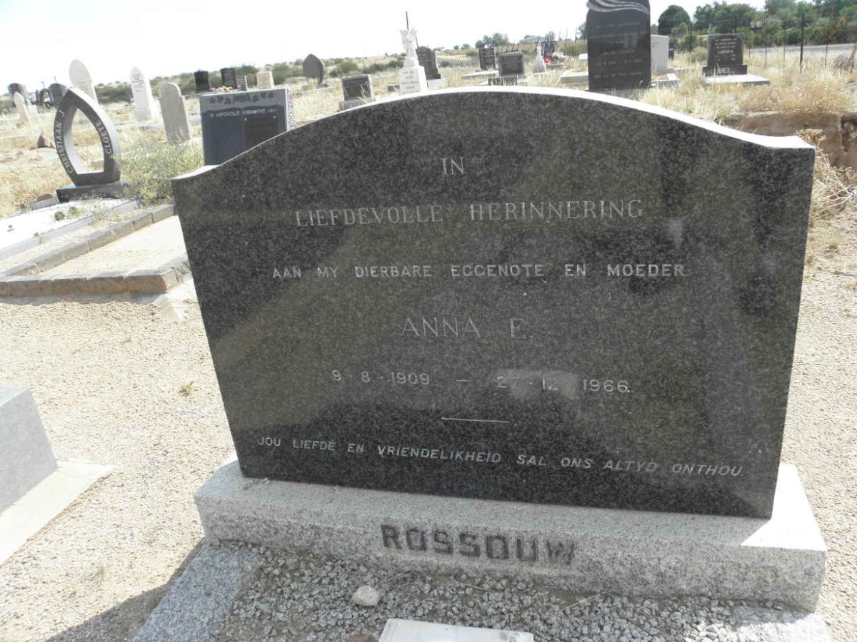 ROSSOUW Anna E. 1909-1966