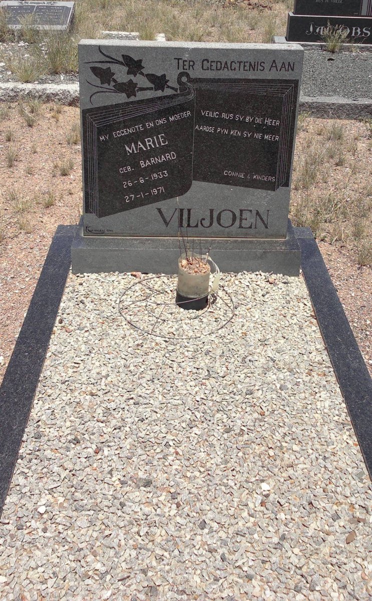 VILJOEN Marie nee BARNARD 1933-1971
