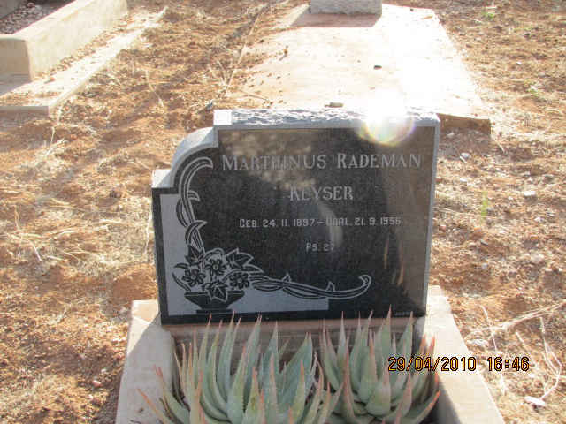 KEYSER Marthinus Rademan 1897-1956