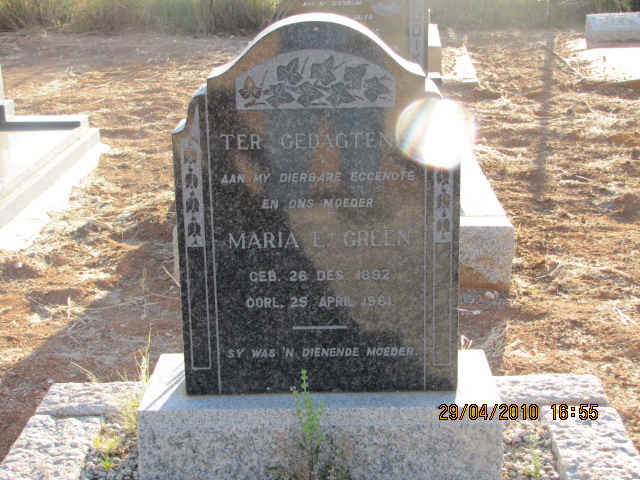GREEN Maria E. 1892-1961