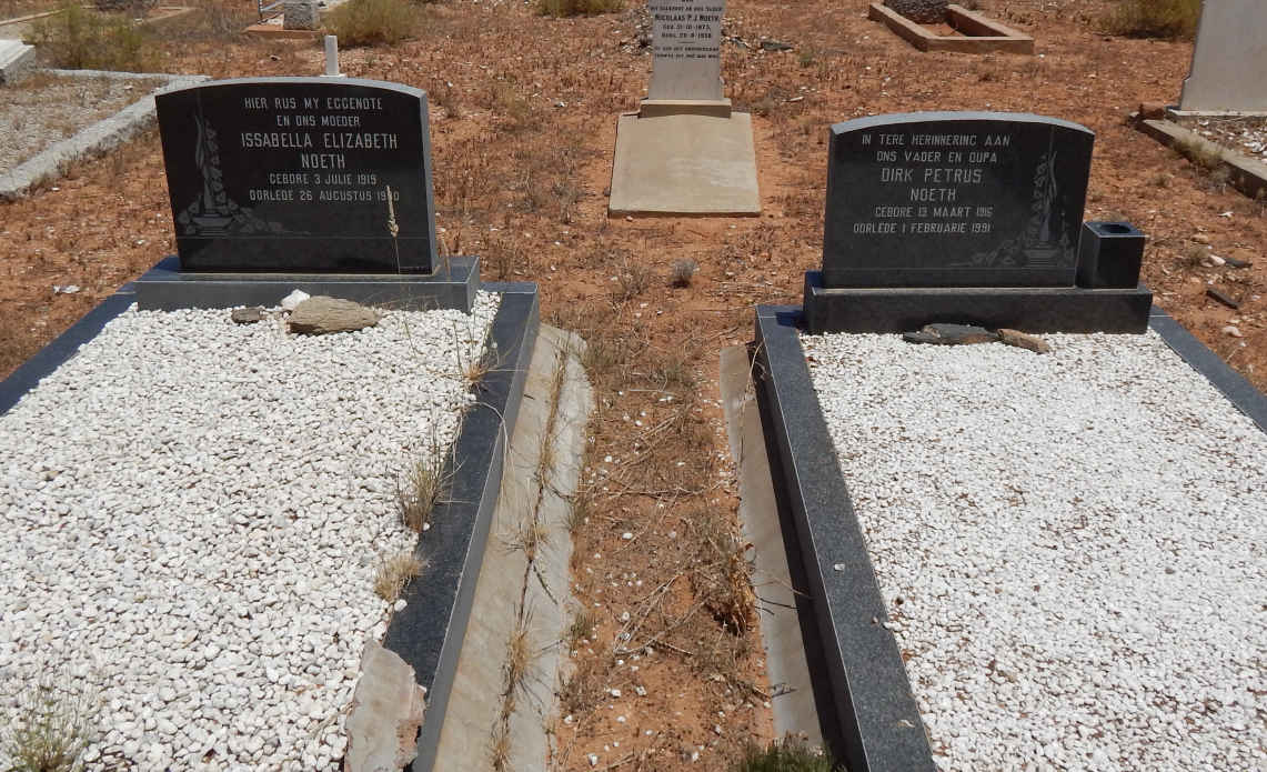 NOETH Dirk Petrus 1916-1991 &amp; Issabella Elizabeth 1919-1980