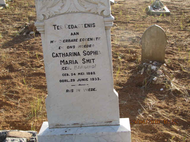 SMIT Catharina Sophia Maria nee BARNARD 1882-1933