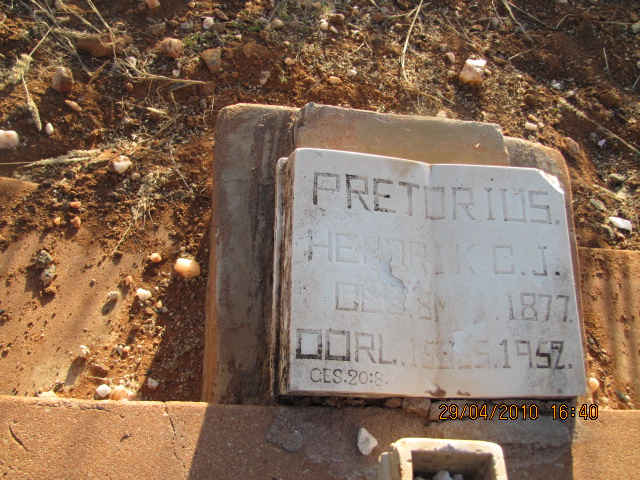 PRETORIUS Hendrik C.J. 1877-1952