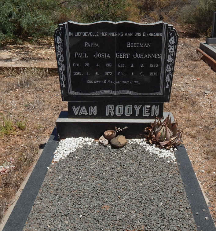 ROOYEN Paul Josia, van 1931-1973 :: VAN ROOYEN Gert Johannes 1970-1973