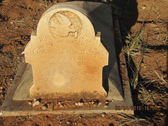 HUTTON Wilhelmina Jakoba 1932-1932