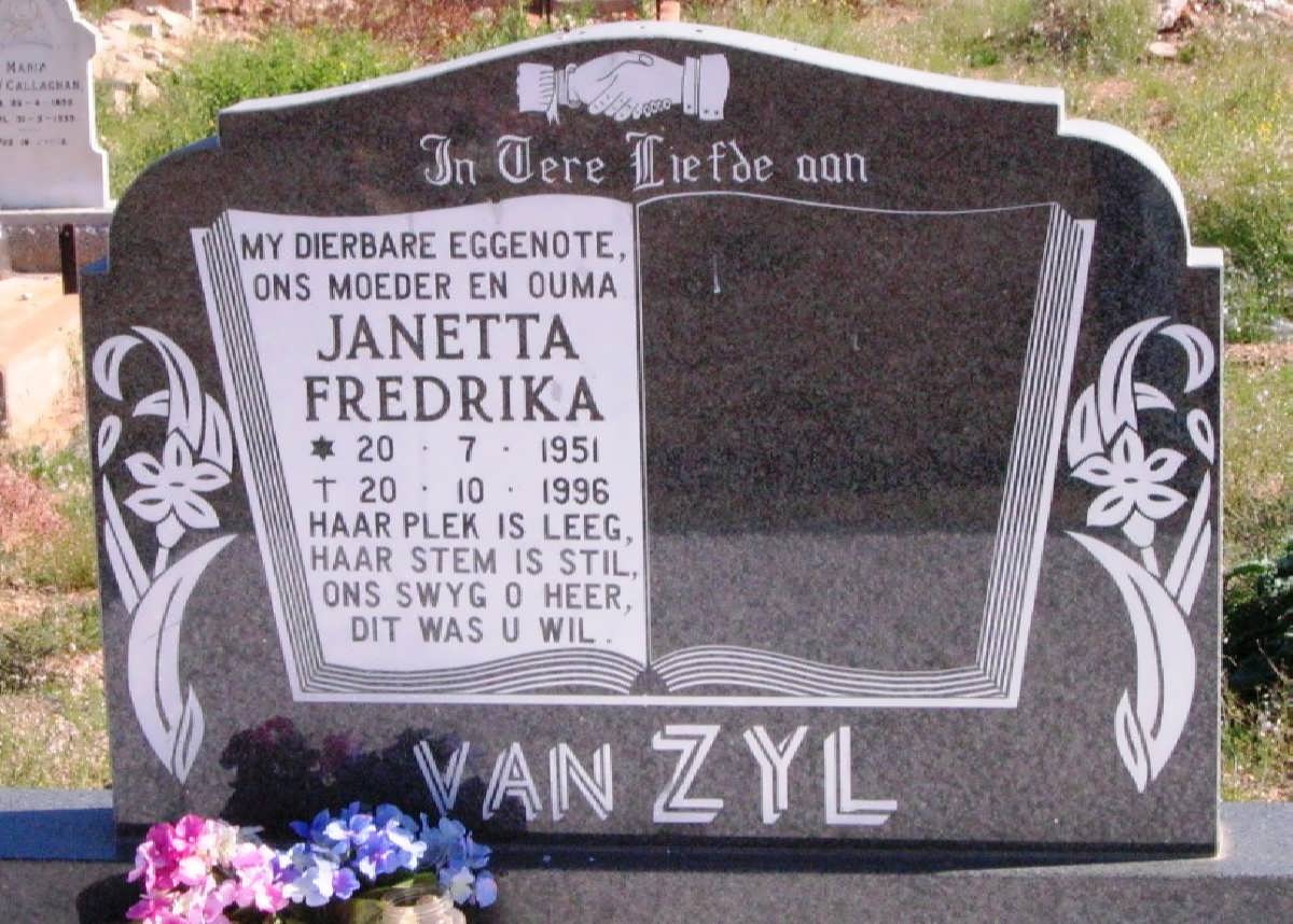 ZYL Janetta Fredrika, van 1951-1996