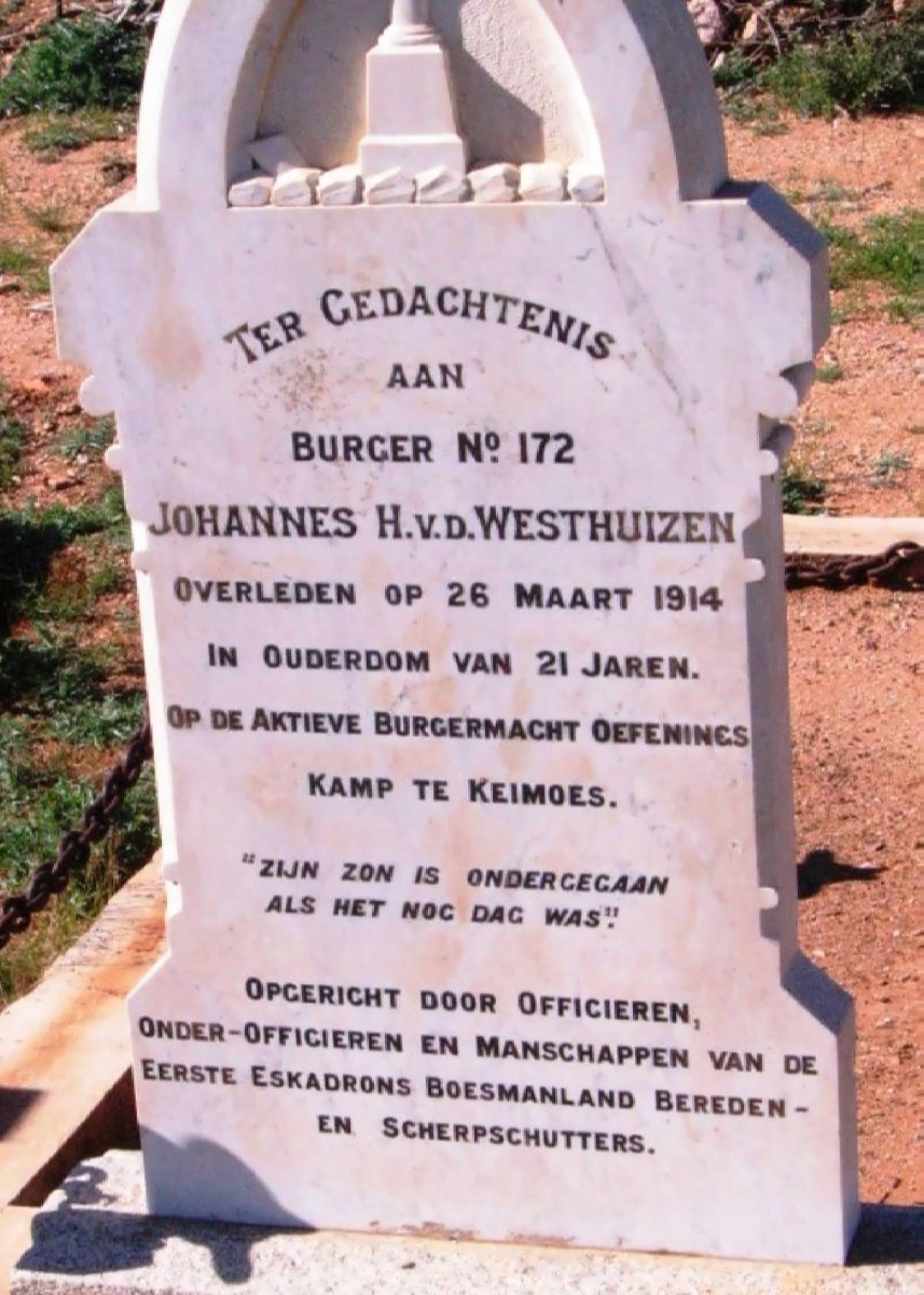 WESTHUIZEN Johannes H., v.d. -1914