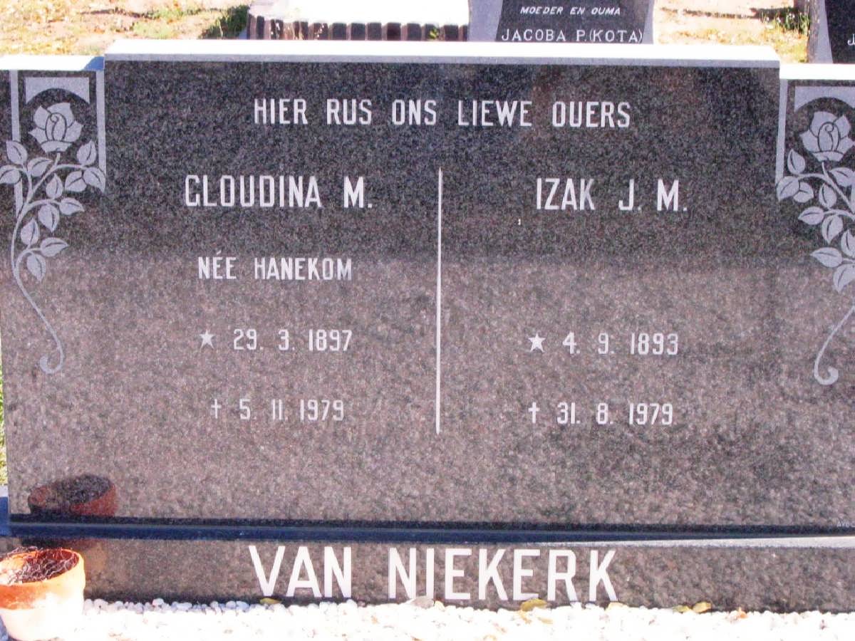 NIEKERK Izak J.M., van 1893-1979 &amp; Gloudina M. HANEKOM 1897-1979