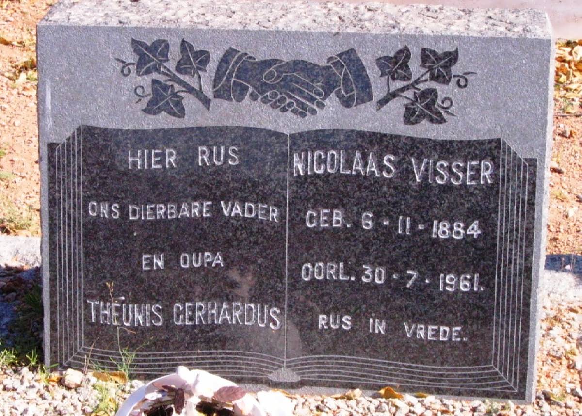 VISSER Theunis Gerhardus Nicolaas 1884-1961
