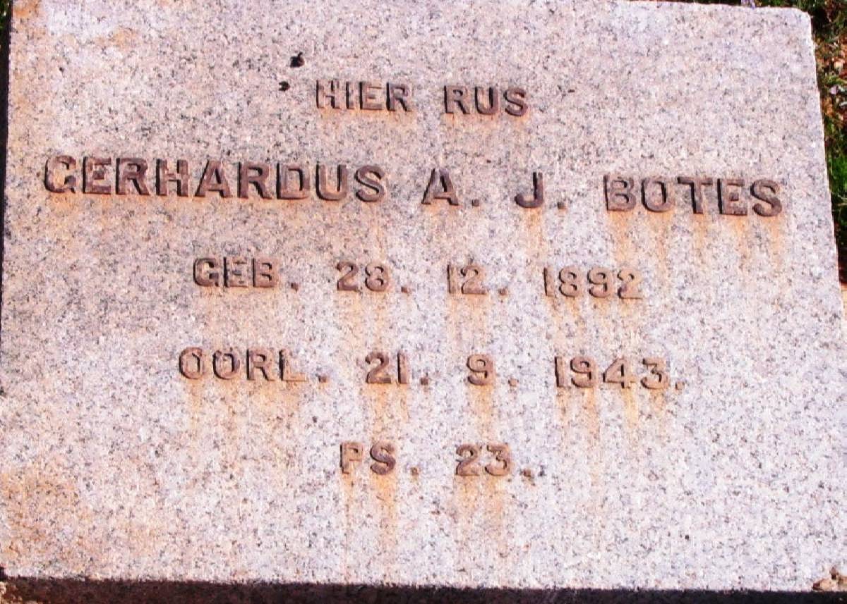 BOTES Gerhardus A.J. 1892-1943
