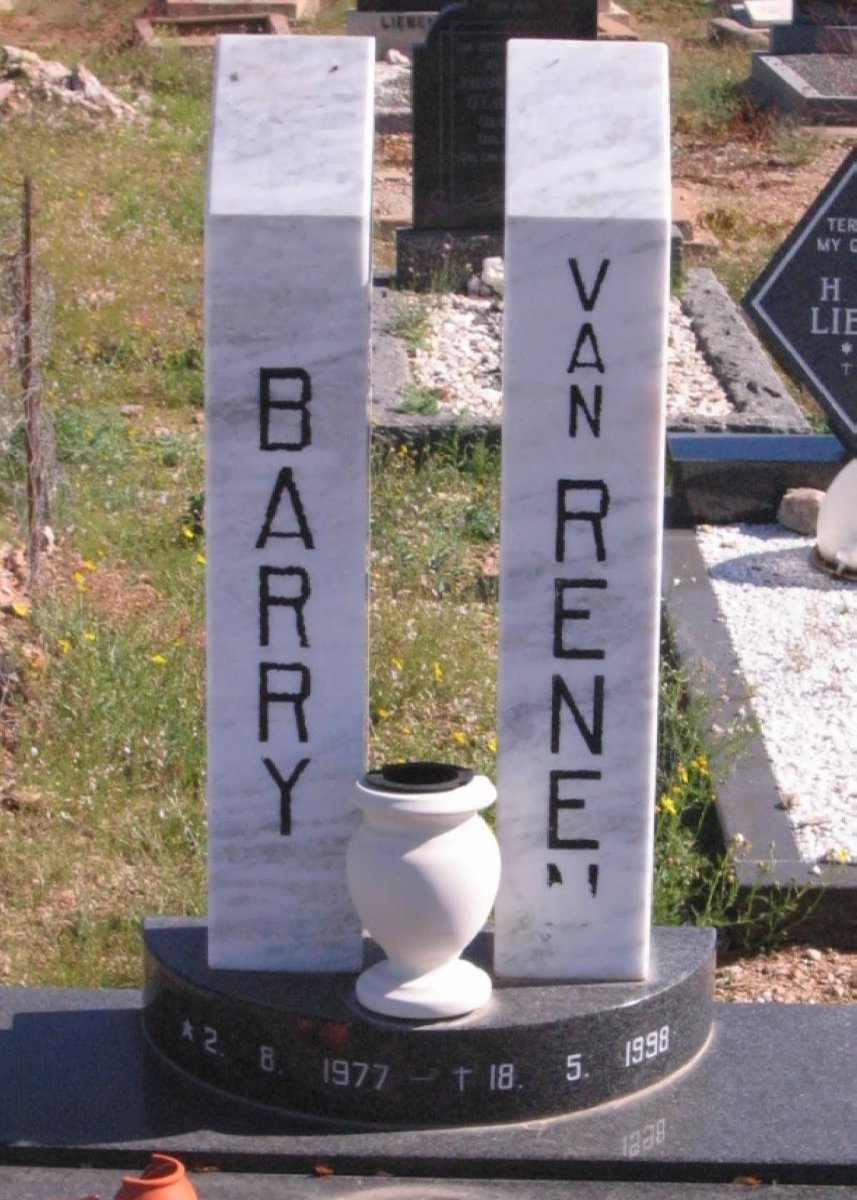 REENEN Barry, van 1977-1998