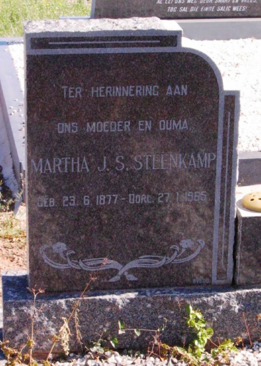 STEENKAMP Martha J.S. 1877-1965