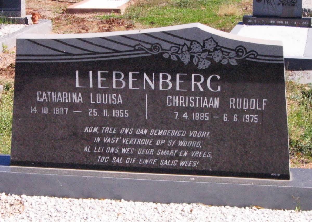 LIEBENBERG Christiaan Rudolf 1885-1975 &amp; Catharina Louisa 1887-1955
