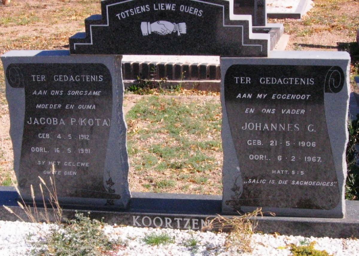 KOORTZEN Johannes C. 1906-1967 &amp; Jacoba P. 1912-1991