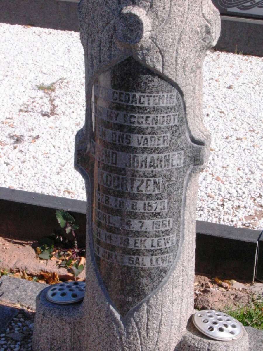 KOORTZEN  Barend Johannes 1879-1961