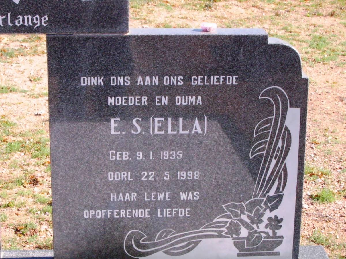 OBERHOLSTER A.G. 1934-2000 &amp; E.S. 1935-1998