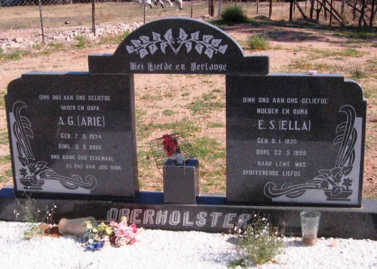 OBERHOLSTER A.G. 1934-2000 &amp; E.S. 1935-1998