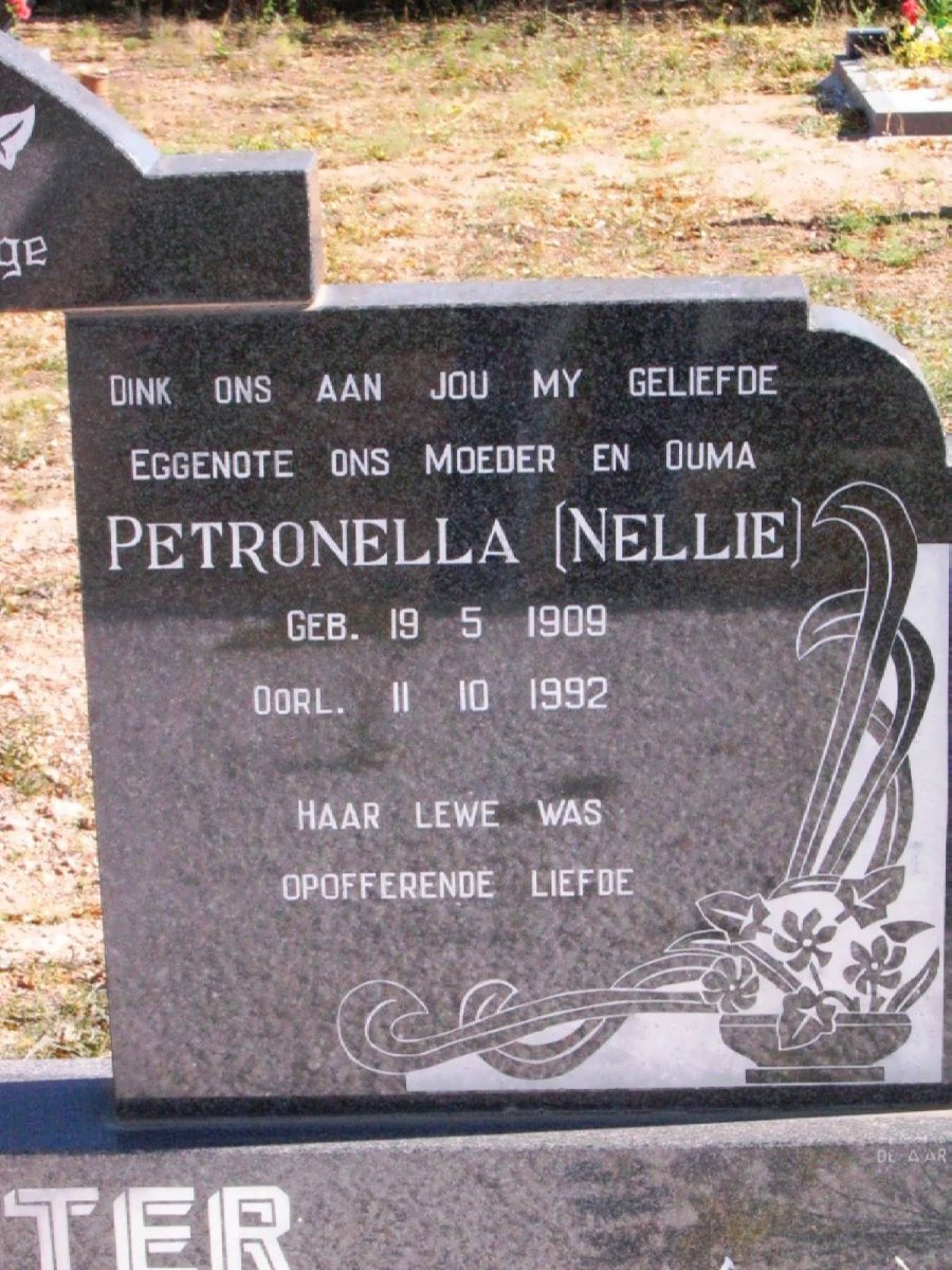 OBERHOLSTER A.G. 1911-1991 &amp; Petronella 1909-1992