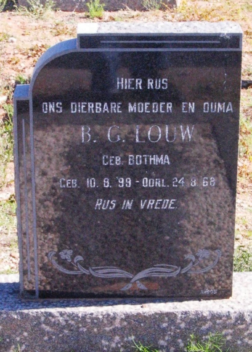 LOUW B.C. nee BOTHMA  1895-1966