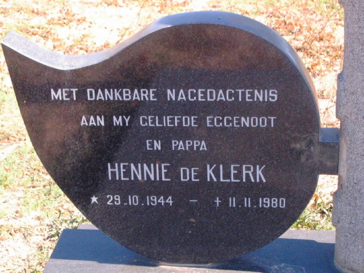 KLERK Hennie, de 1944-1980
