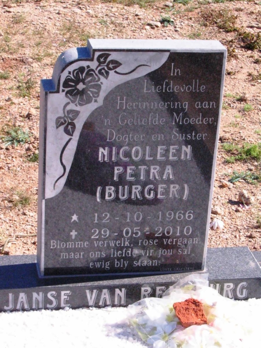 RENSBURG Nicoleen Petra, Janse van nee BURGER 1966-2010