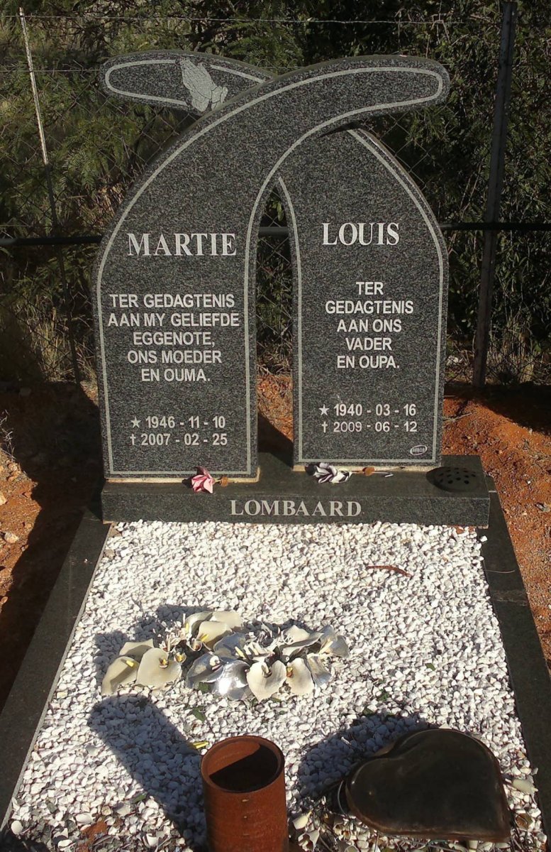 LOMBAARD Louis 1940-2009 &amp; Martie 1946-2007