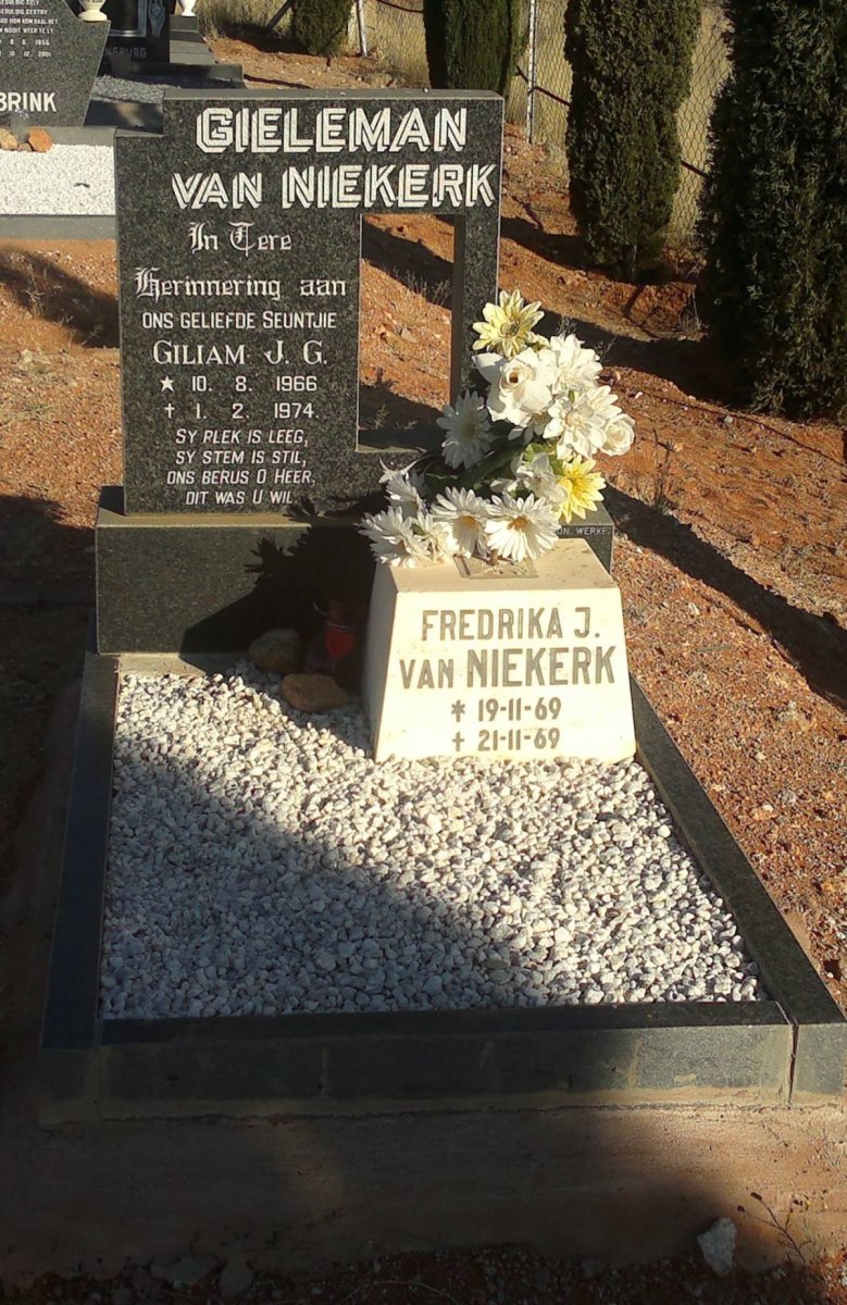 NIEKERK Giliam J.G., van 1966-1974 :: VAN NIEKERK Fredrika J. 1969-1969