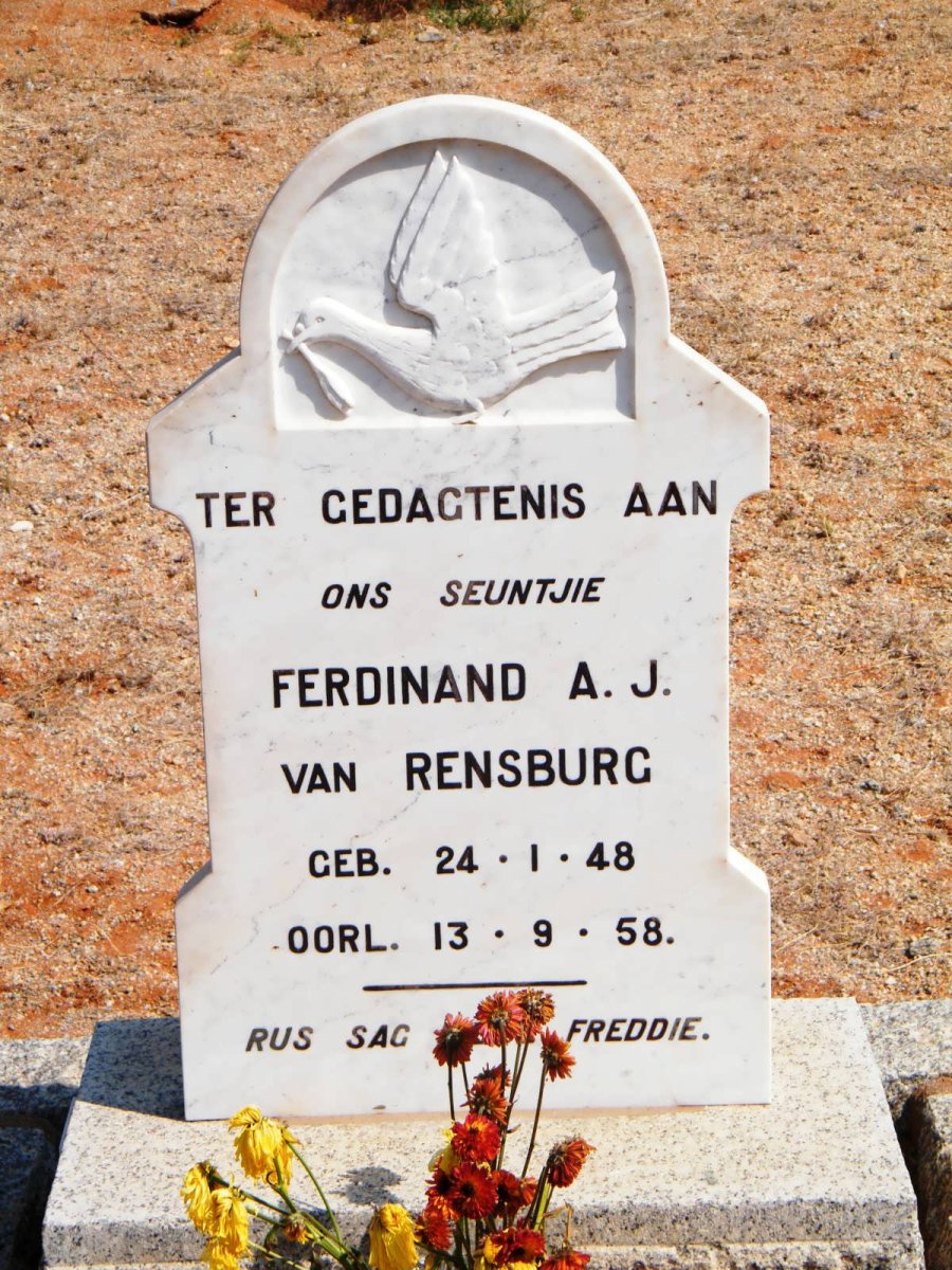 RENSBURG Ferdinand A.J., van 1948-1958