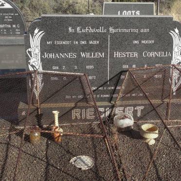 RIECKERT Johannes Willem 1895-1977 &amp; Hester Cornelia 1903-1979