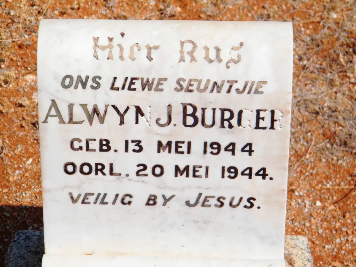 BURGER Alwyn J. 1944-1944