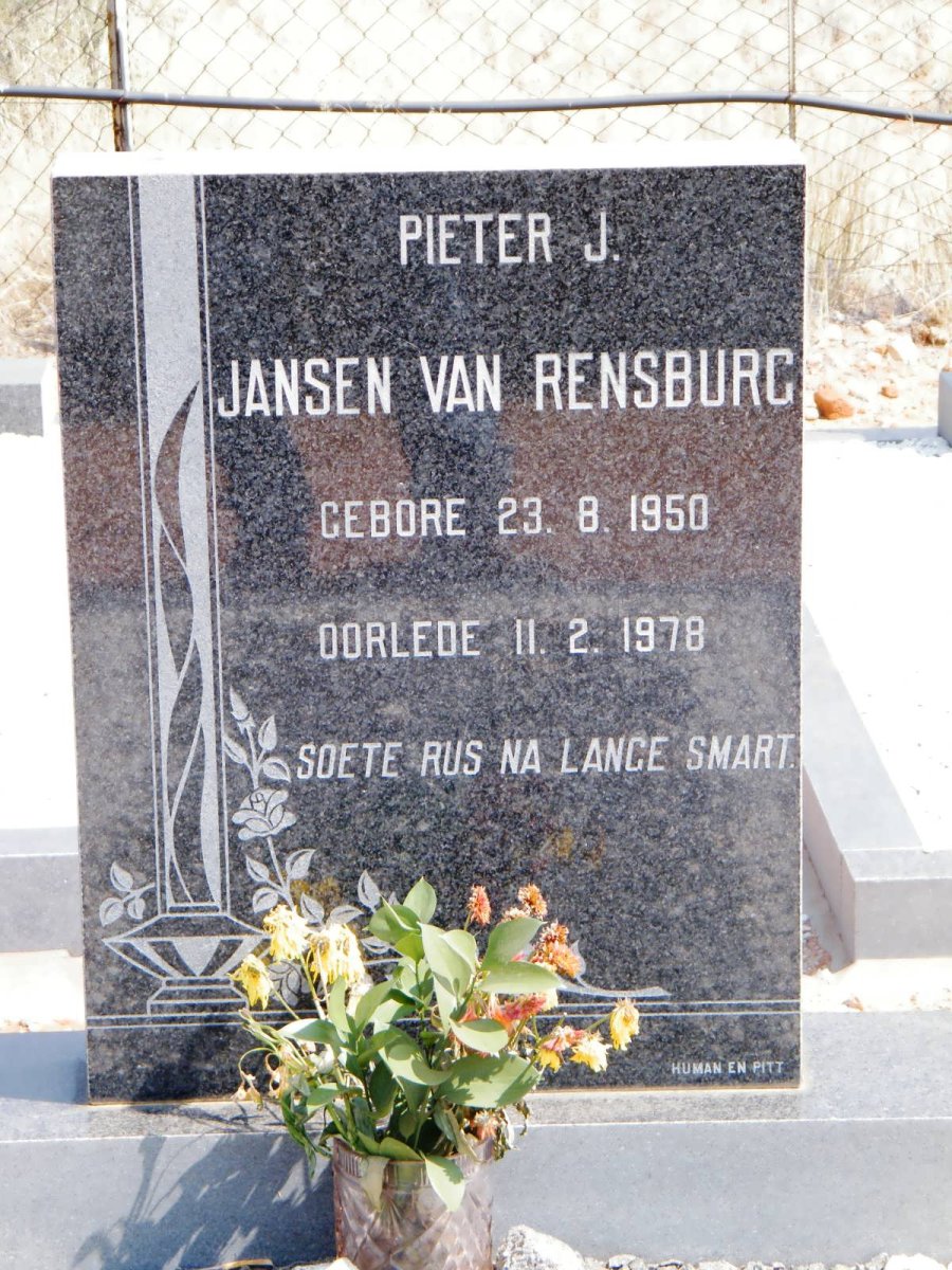 RENSBURG Pieter J., Jansen van 1950-1978