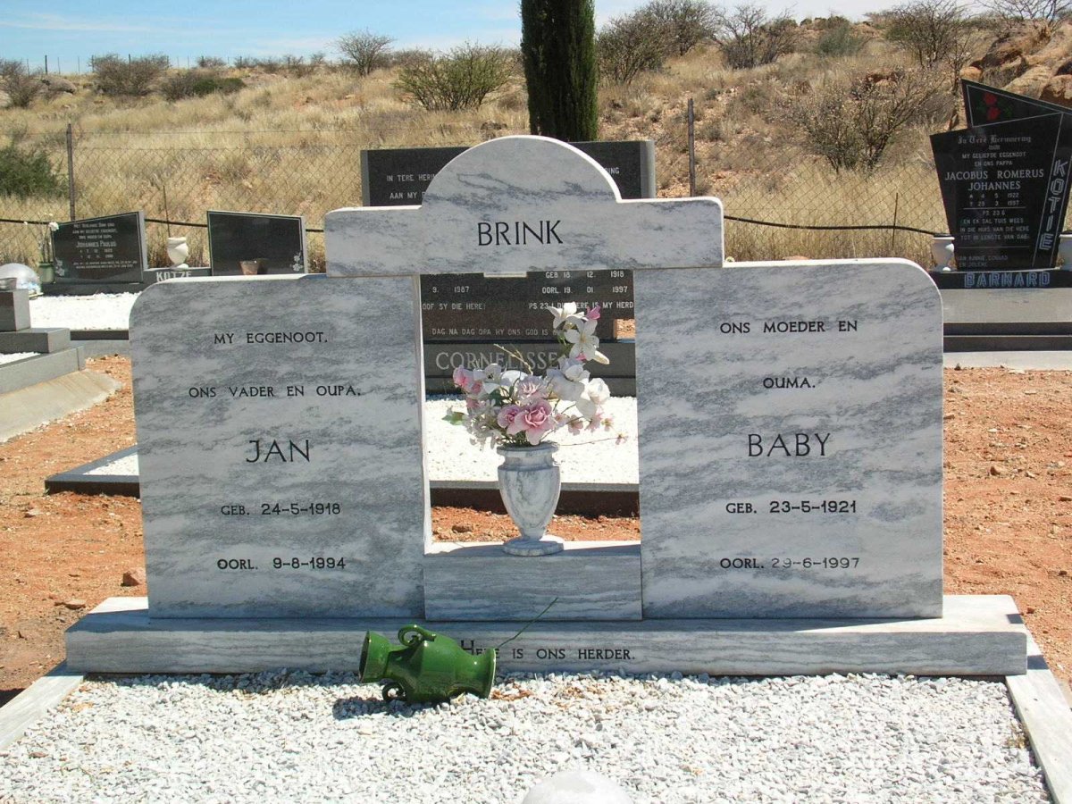 BRINK Jan 1918-1994 &amp; Baby 1921-1997