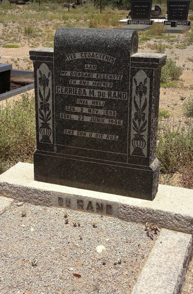 RAND Gerrieda M., du nee NEL 1892-1946