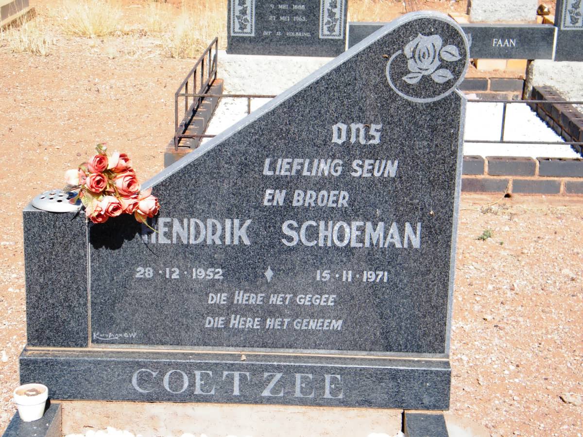 COETZEE Hendrik Schoeman 1952-1971