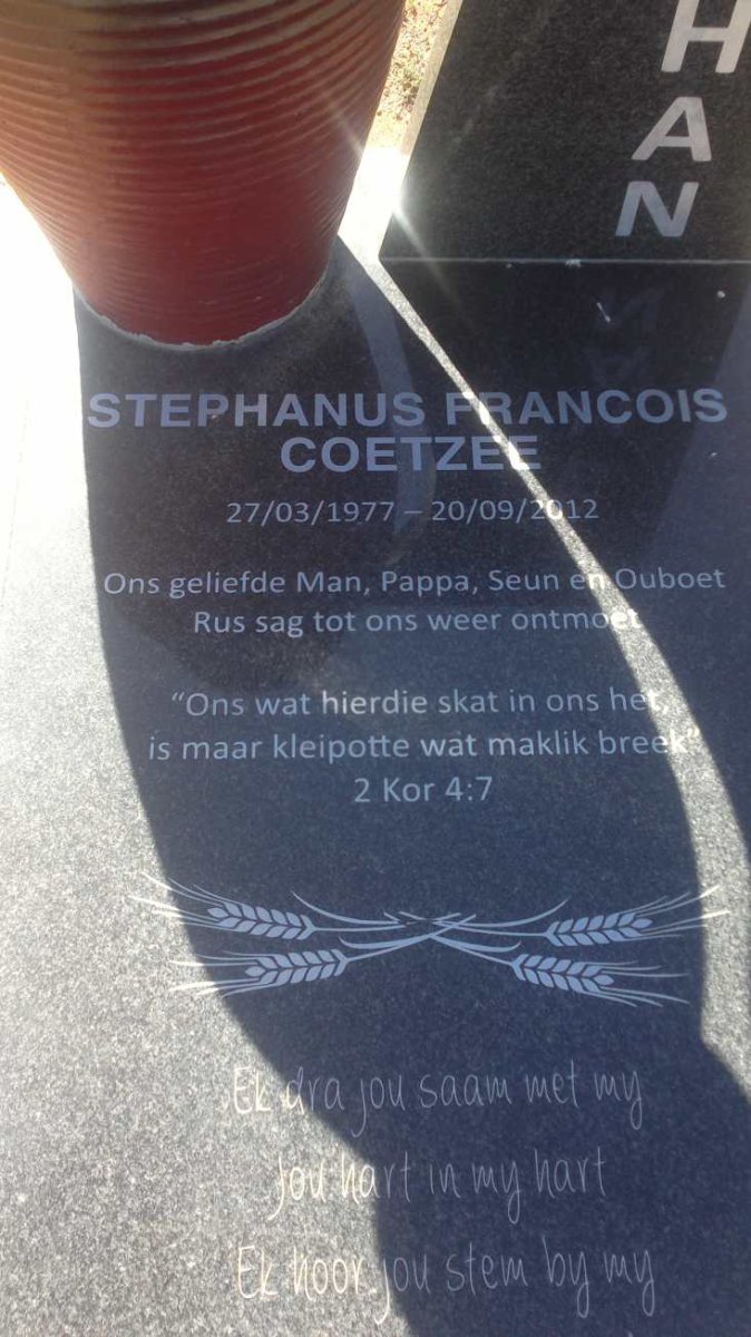 COETZEE Stephanus Francois 1977-2012