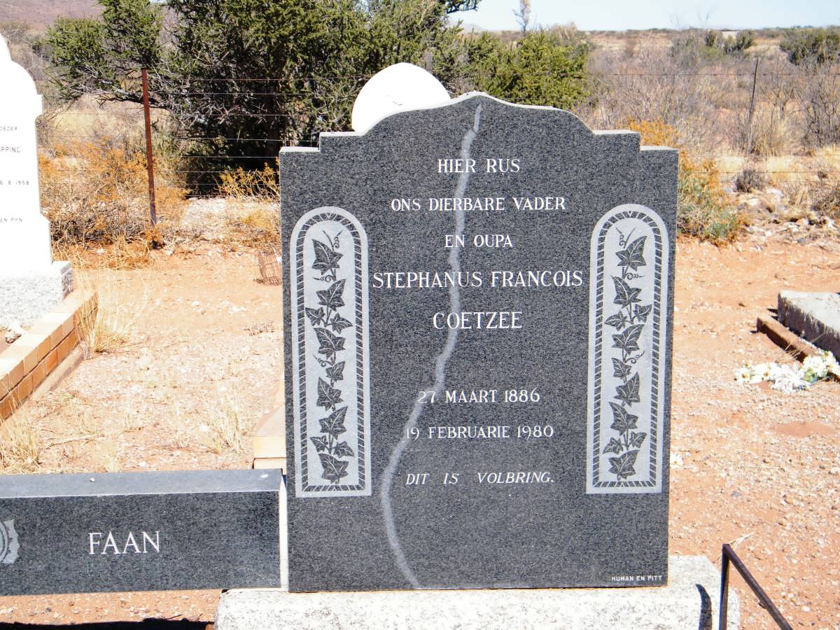 COETZEE Stephanus Francois 1886-1980