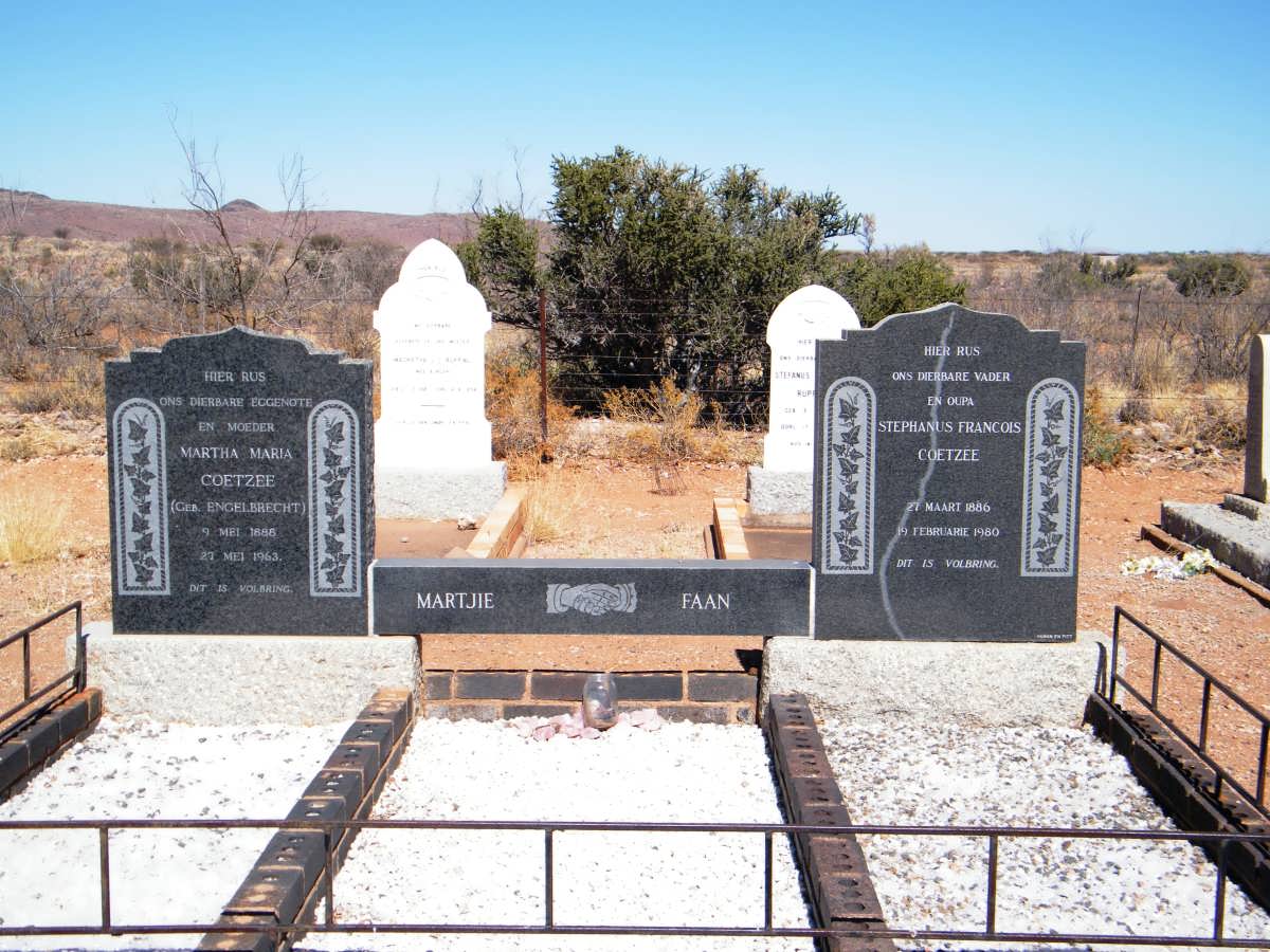 COETZEE Stephanus Francois 1886-1980 &amp; Martha Maria ENGELBRECHT 1888-1963