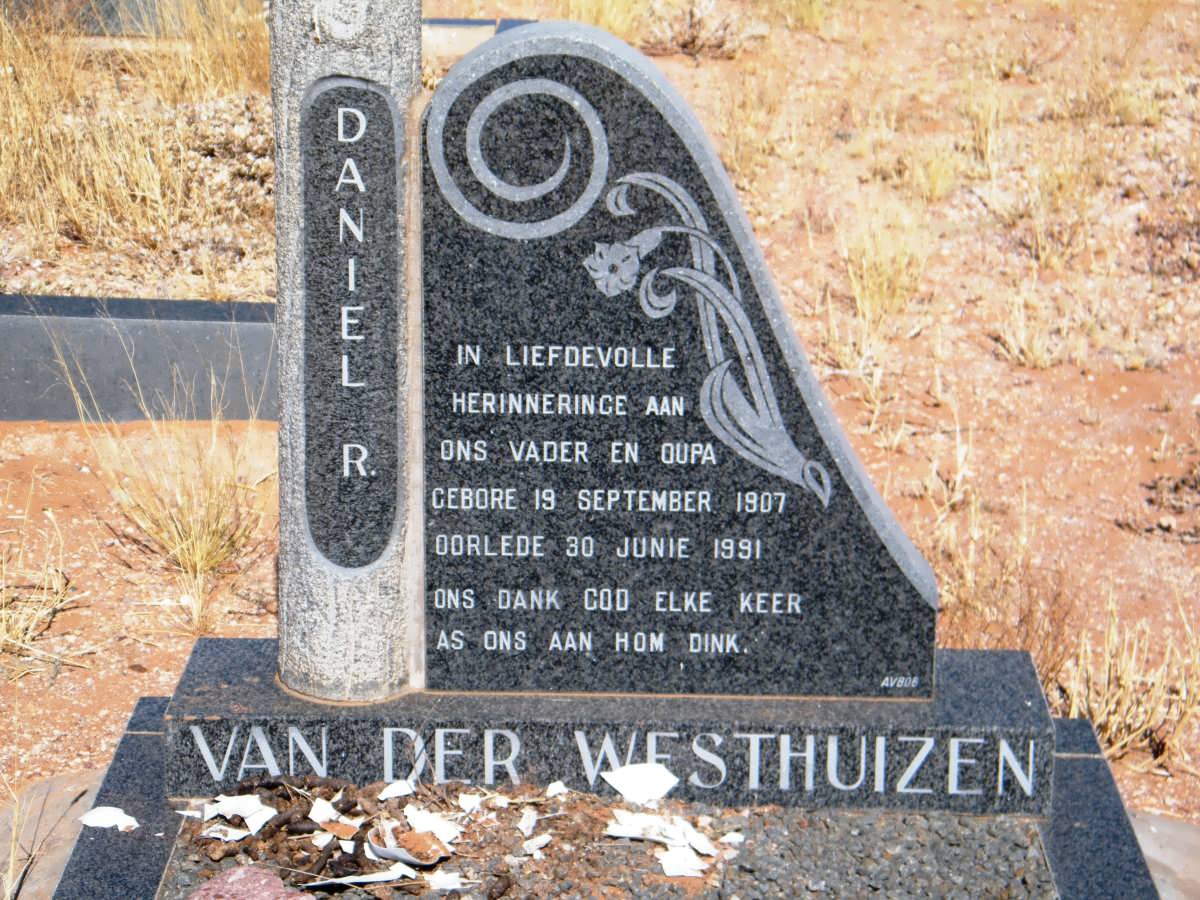 WESTHUIZEN Daniel R., van der 1907-1991