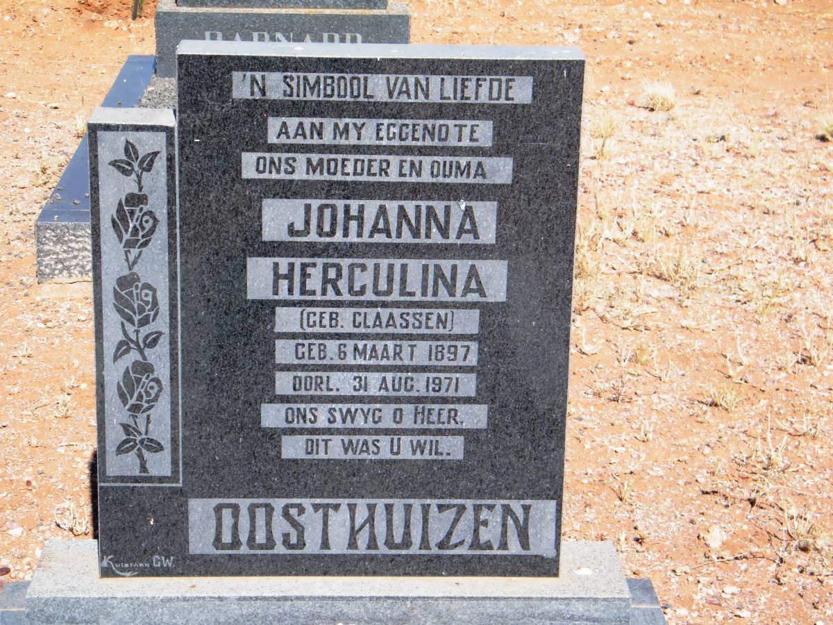 OOSTHUIZEN Johanna Herculina nee CLAASSEN 1897-1971