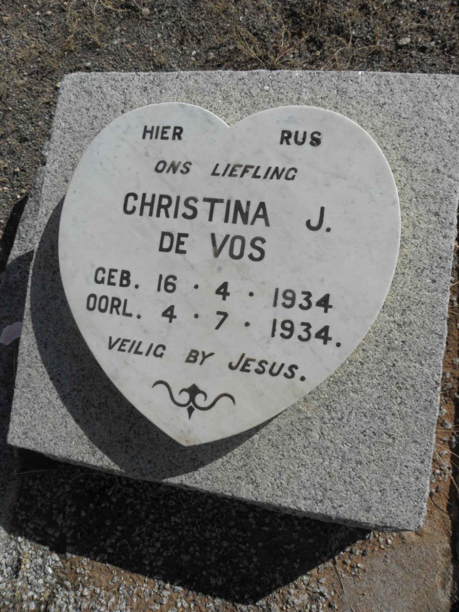 VOS Christina J., de 1934-1934