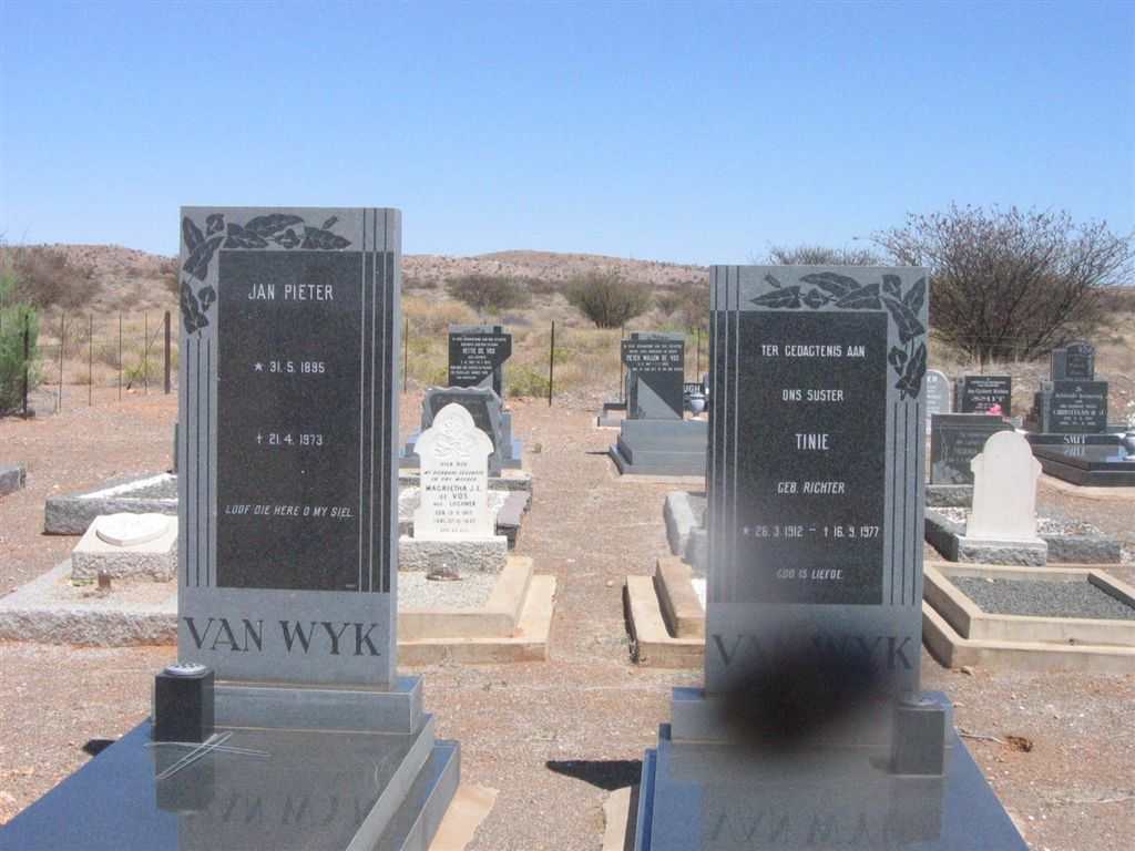WYK Jan Pieter, van 1895-1973 &amp; Tienie RICHTER 1912-1977
