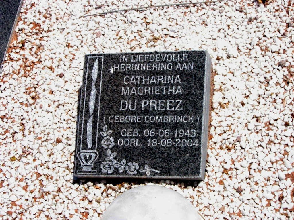 DU PREEZ Catharina Magrietha, du nee COMBRINCK 1943-2004