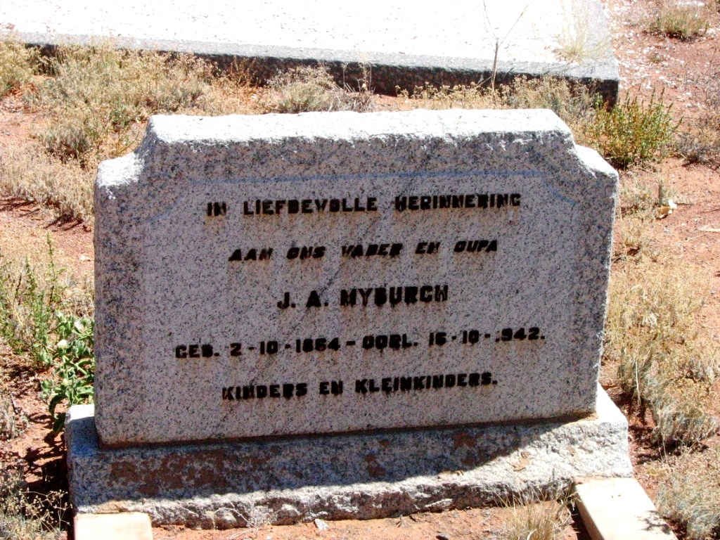 MYBURGH J.A. 1854-1942