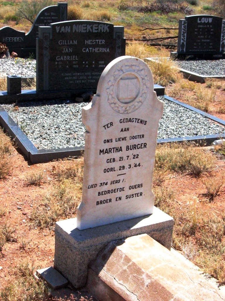 BURGER Martha 1922-1944
