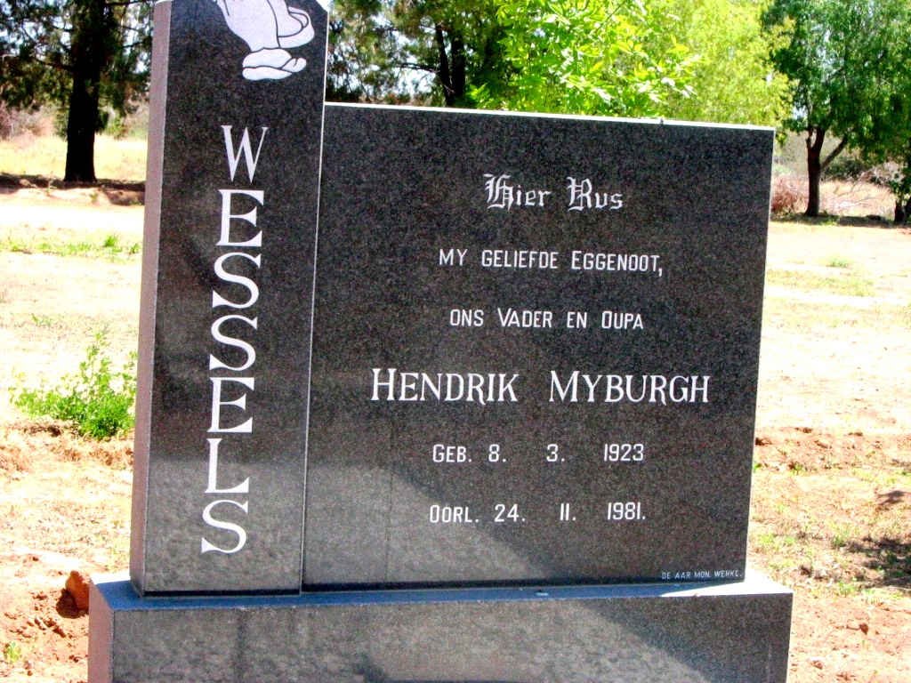 WESSELS Hendrik Myburgh 1923-1981